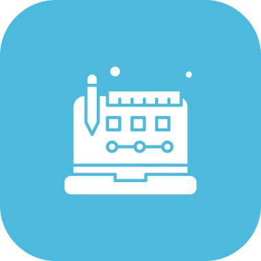 Vektör dizüstü bilgisayar simgesi dijital tasarımı