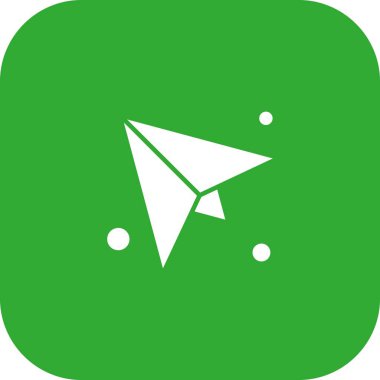 Kağıt uçak ikonu. vektör illüstrasyonu