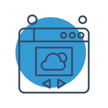  Vektör Bulut Simgesi, vektör illüstrasyonu 