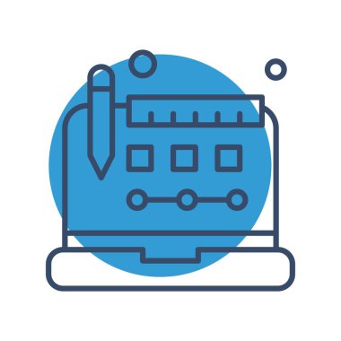 Vektör dizüstü bilgisayar simgesi dijital tasarımı