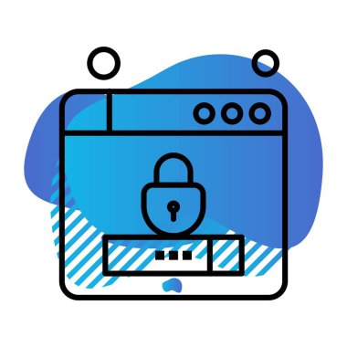 Asma kilit ikon vektör illüstrasyon grafik tasarımı içeren dizin