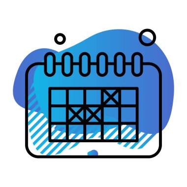 Vektör Takvim Simgesi, vektör illüstrasyonu  