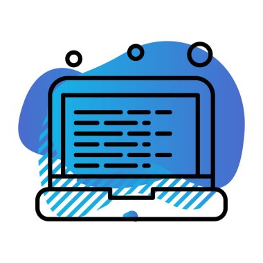 Vektör dizüstü bilgisayar simgesi dijital tasarımı