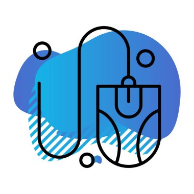 Beyaz arkaplandaki mavi steteskopun vektör çizimi