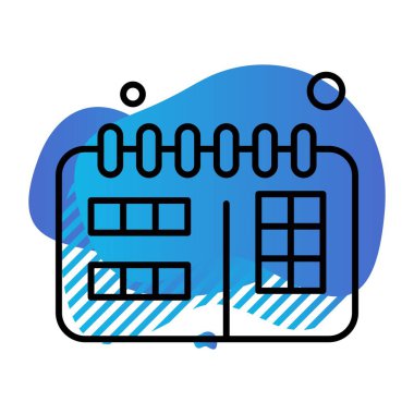  Vektör Takvim Simgesi, vektör illüstrasyonu 