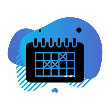  Vektör Takvim Simgesi, vektör illüstrasyonu  