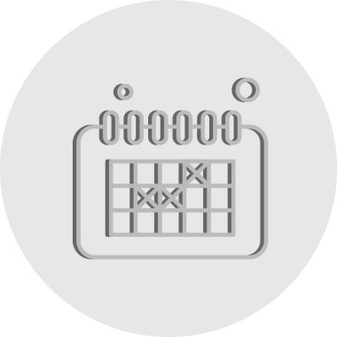  Vektör Takvim Simgesi, vektör illüstrasyonu 