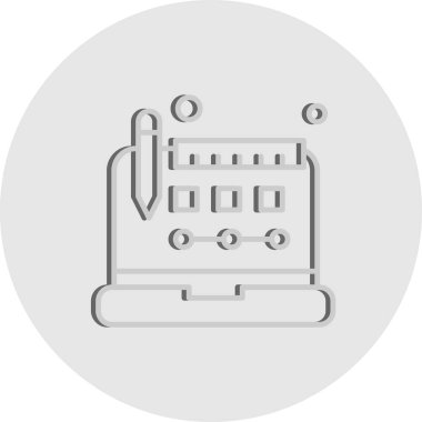 Vektör dizüstü bilgisayar simgesi dijital tasarımı