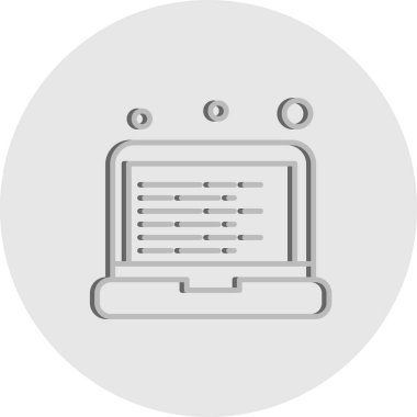 Vektör dizüstü bilgisayar simgesi dijital tasarımı