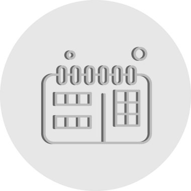  Vektör Takvim Simgesi, vektör illüstrasyonu  