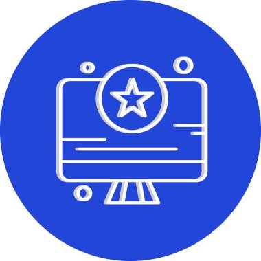  Vektör lcd monitörü Simge dijital resmi 