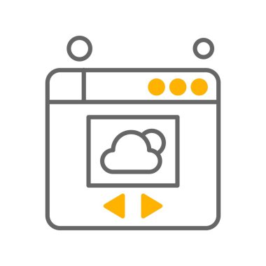  Vektör Bulut Simgesi, vektör illüstrasyonu 