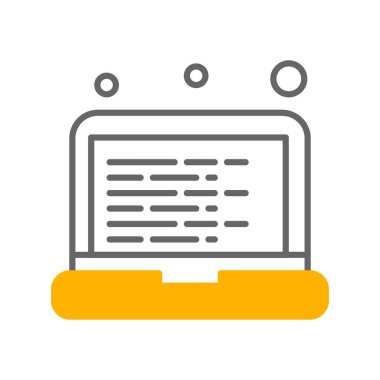 Vektör dizüstü bilgisayar simgesi dijital tasarımı