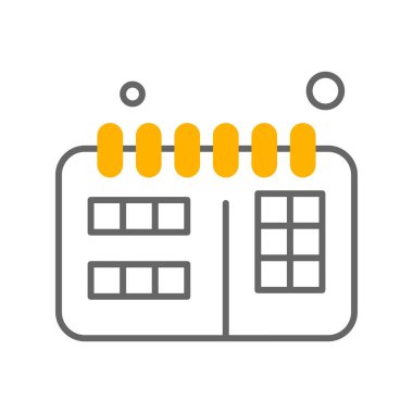  Vektör Takvim Simgesi, vektör illüstrasyonu  