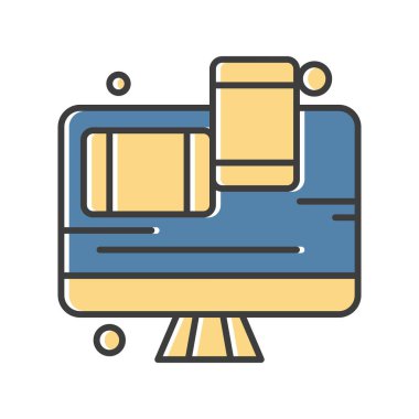  Vektör lcd İzleyicisi Simge