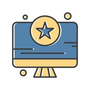  Vektör lcd monitörü Simge dijital resmi 