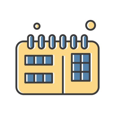  Vektör Takvim Simgesi, vektör illüstrasyonu  