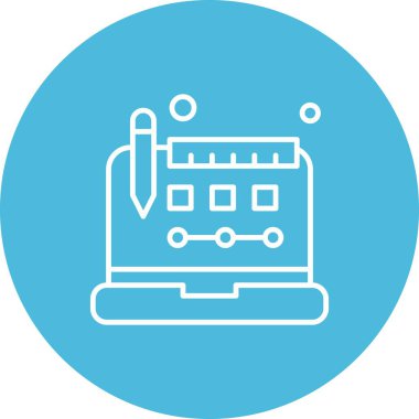 Vektör dizüstü bilgisayar simgesi dijital tasarımı