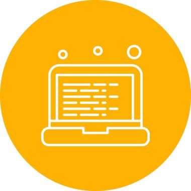 Vektör dizüstü bilgisayar simgesi dijital tasarımı