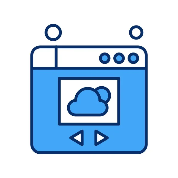 Vector Cloud Icon Vectorillustratie — Stockvector