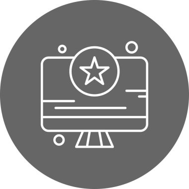  Vektör lcd monitörü Simge dijital resmi 