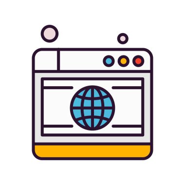 Vektör web sitesi Simge dijital tasarımı