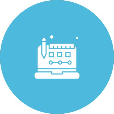 Vektör dizüstü bilgisayar simgesi dijital tasarımı