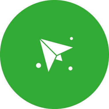 Kağıt uçak ikonu. vektör illüstrasyonu