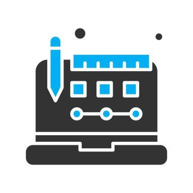 Vektör dizüstü bilgisayar simgesi dijital tasarımı