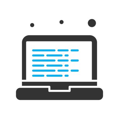 Vektör dizüstü bilgisayar simgesi dijital tasarımı