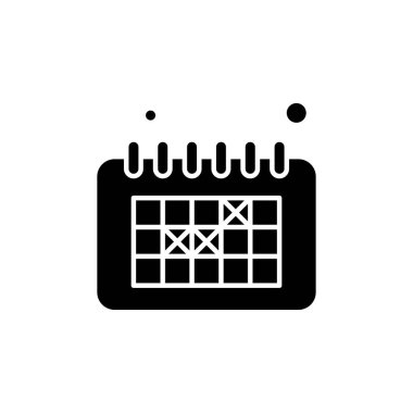  Vektör Takvim Simgesi, vektör illüstrasyonu  