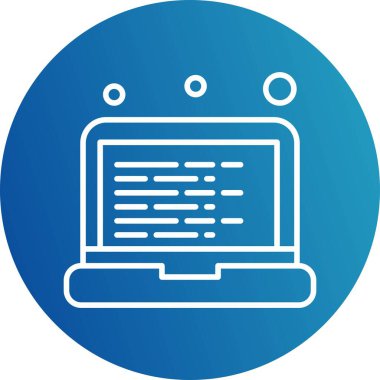 Vektör dizüstü bilgisayar simgesi dijital tasarımı