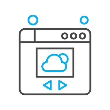  Vektör Bulut Simgesi, vektör illüstrasyonu 