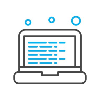 Vektör dizüstü bilgisayar simgesi dijital tasarımı