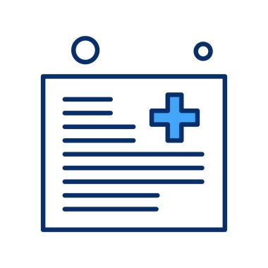 tıbbi pano simgesi vektör illüstrasyonu