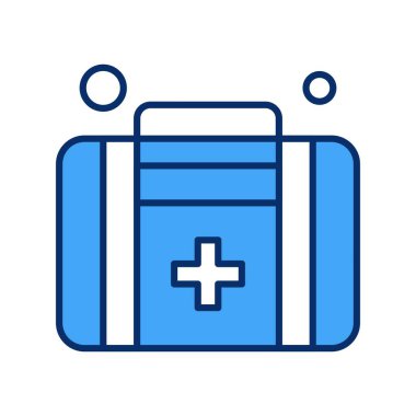 tıbbi çanta ikon vektör illüstrasyonu