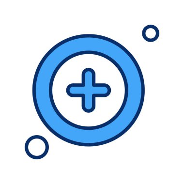 Modern b 'nin vektör illüstrasyonu tıbbi simgeden yoksun