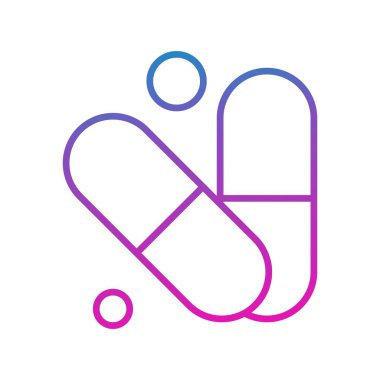 Modern b 'nin vektör illüstrasyonu tıbbi simgeden yoksun