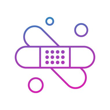 Tıbbi bandaj ikonu. vektör illüstrasyonu