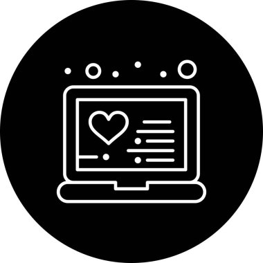 Kalp ikonu vektör illüstrasyonu