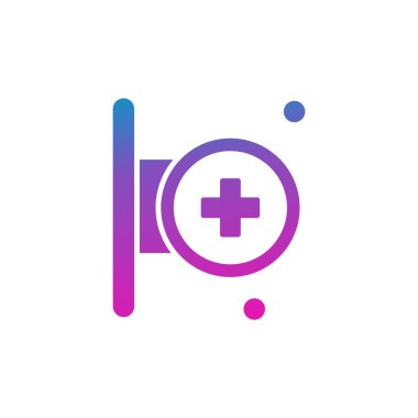 Bir artı simgenin vektör illüstrasyonu