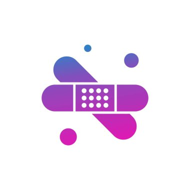 Modern b 'nin vektör illüstrasyonu ikon tıbbi haplardan yoksun