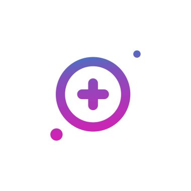 Bir artı simgenin vektör illüstrasyonu