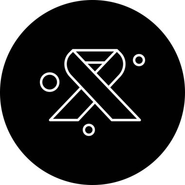 Web sembolik kanser kurdelesi Ico için vektör illüstrasyonu