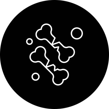  Web Kemik İkonası için Vektör illüstrasyonu