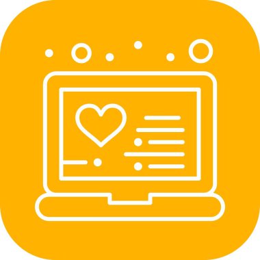 Vektör Laptop Simgesi, vektör illüstrasyonu  