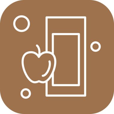  Ico Web Elması için Vektör illüstrasyonu