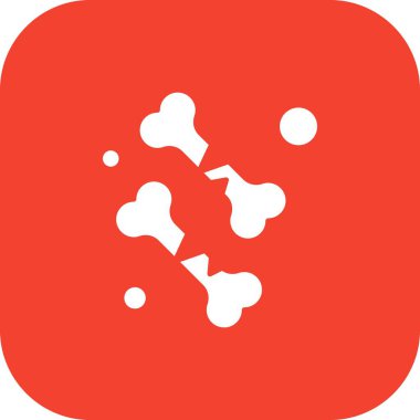  Web Kemik İkonası için Vektör illüstrasyonu