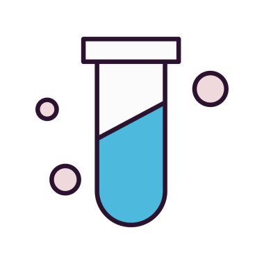  Web için test tübü Ico Vektör illüstrasyonu 