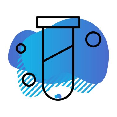  Web için test tübü Ico Vektör illüstrasyonu 